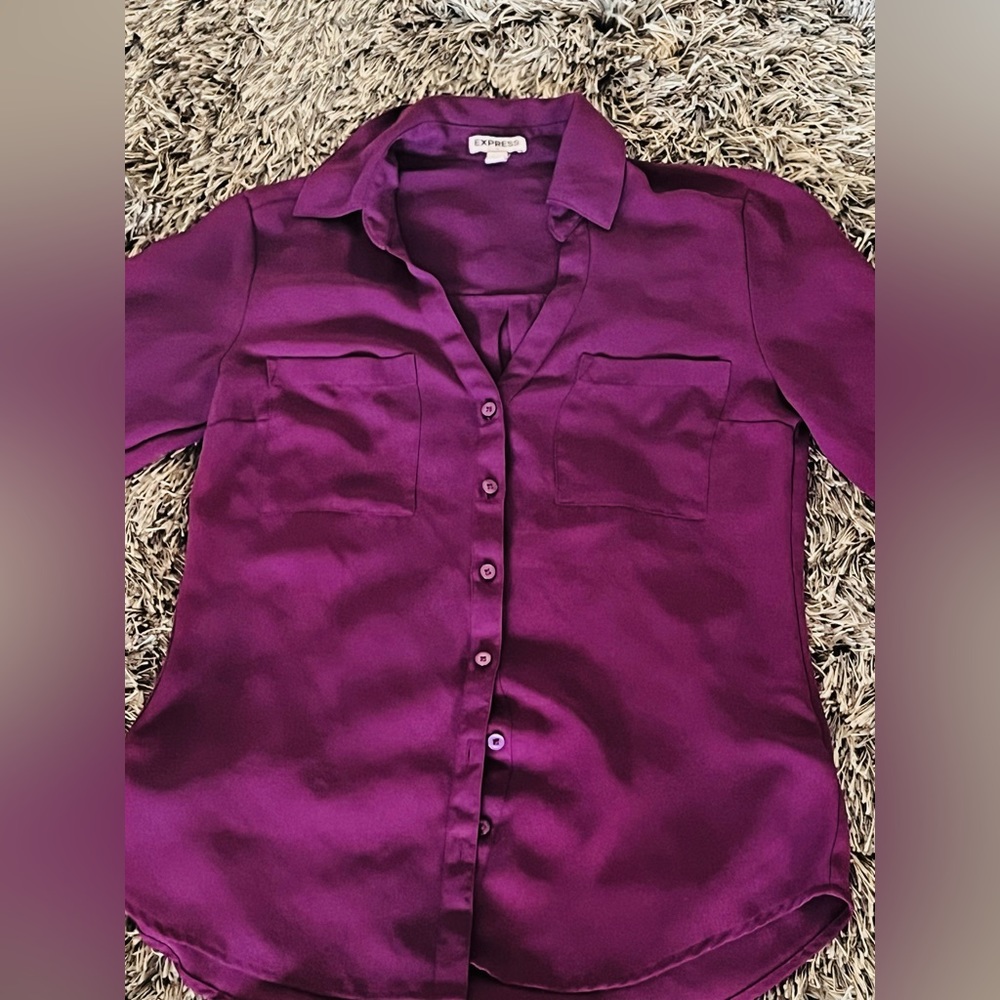 Express long sleeve Purple Blouse
